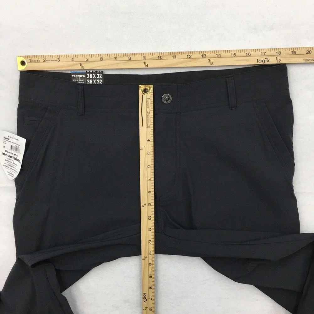 KUHL Renegade Afire Koal Black Tapered Performance Chino Pants Mens 36x32 NEW